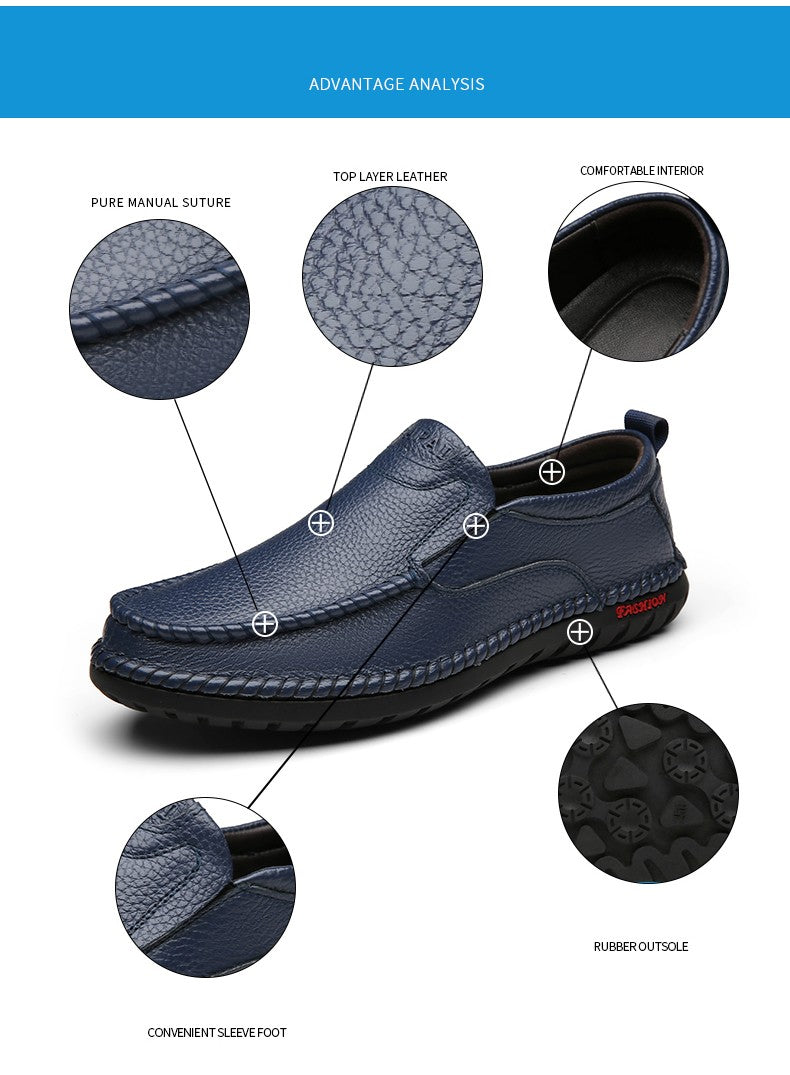 High Quality Leather Men Casual Shoes Breathable Mens Loafers Italian Luxury Brand Formal Mens Dress Shoes Slip-on Driving Shoes