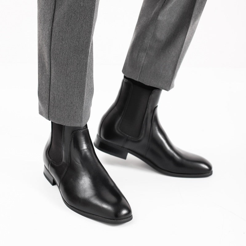 40~46 Botas Chelsea Masculinas 2024 Marca Confortável Moda Couro Botas Masculinas #KD431