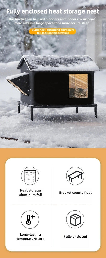 Winter Warm Cat Bed Outdoor All Season Durable Heat Retention Pet House for Cats Dogs Amazon Best Seller