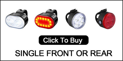 BUCKLOS Bike Lighting Front and Rear Lights Bicycle Lamp Led Cycling Light Bike Flashlight for Bicycle Front Taillight Lantern