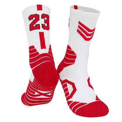 Meias Esportivas Masculinas de Basquete, Meias Esportivas com Numeração, Fundo de Toalha Engrossado, Ciclismo Outdoor, Corrida, Basquete, Feminino Adulto, Meias.