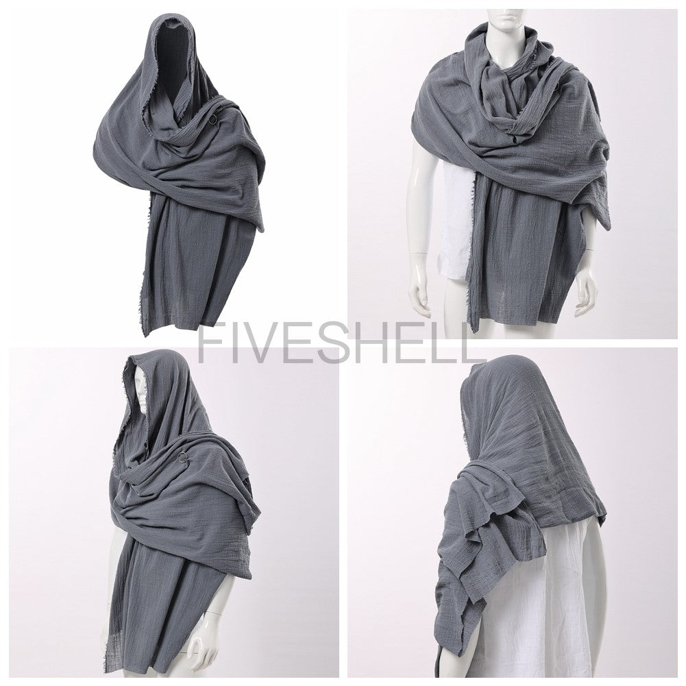 Unisex Halloween Ghost Dementors Cosplay Costume Gothic Horror Zombie Tattered Hooded Capes Day Of The Dead Party Props Cloaks