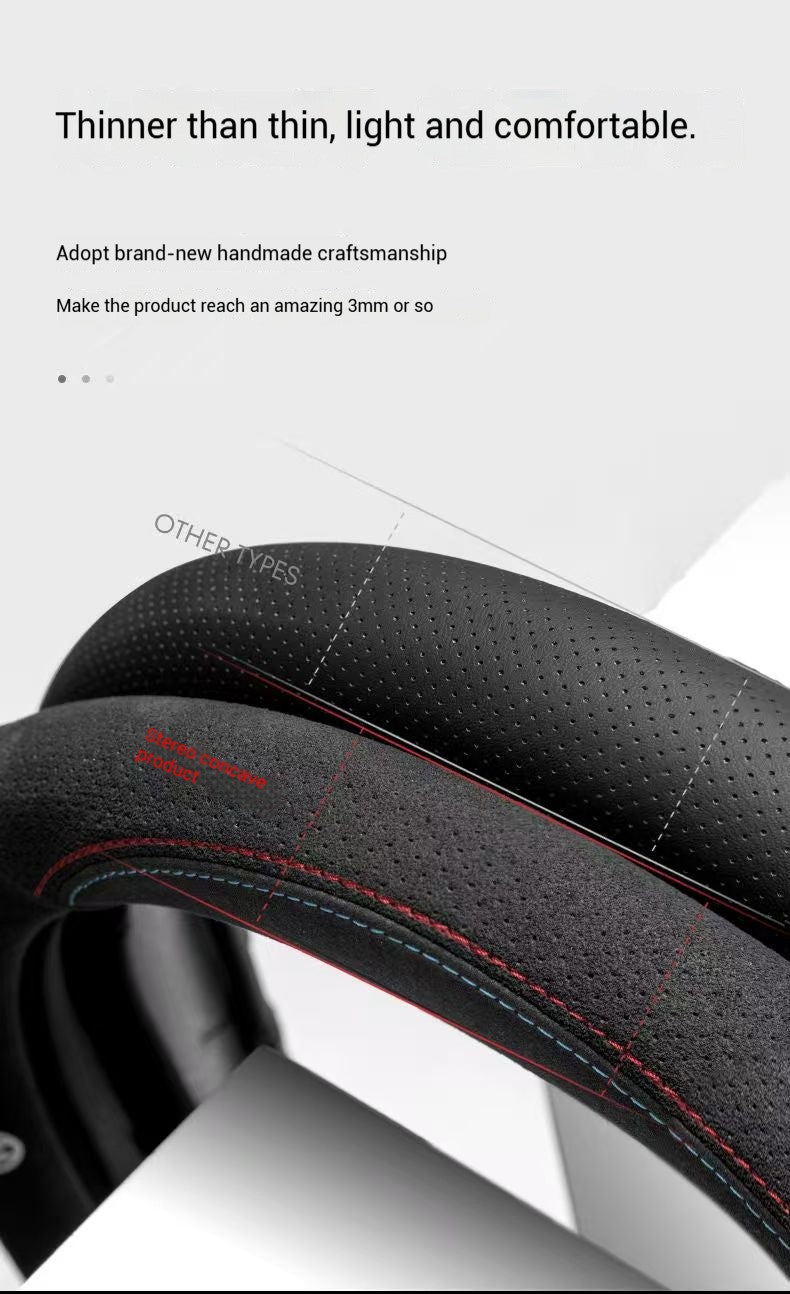 Car faux Suede leather Anti-slip Leather Steering Wheel Cover For Subaru Brz Wrx Xv Ascent Forester Outback Impreza Legacy