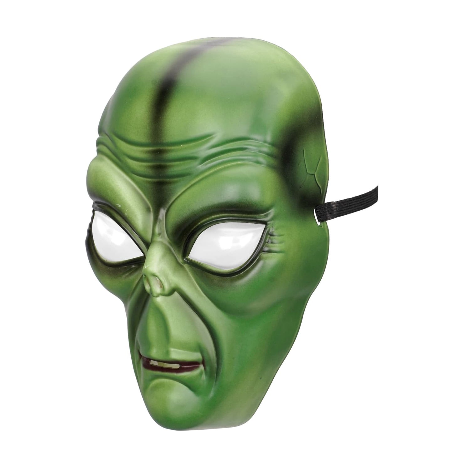 Green Alien Full Face Mask with Clear Lens Eyes | Comfort Sponge Liner UFO ET Mask for Halloween Cosplay Costume Party Prop