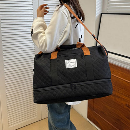 Quilted Travel Duffle Bag Multi-Color Casual Single Shoulder Bag for Vacation Trip Gym Daily Luggage Festival Gifts