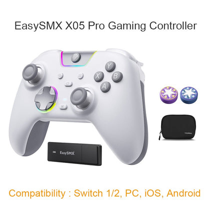 EasySMX X05 Pro Wireless Gamepad, Hall?Effect Anti?Drift Joystick, Dual Vibration Controller for PC Switch 1/2 Android iOS Steam