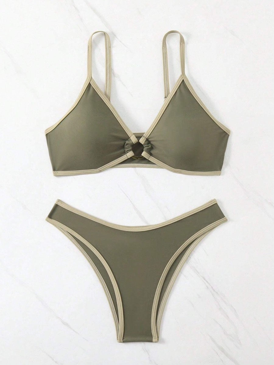 Micro Bikini Halter Swimsuit For Women 2025 Sexy Swimwear Brazilian Bikini Set Thong Biquini Swim Suits Blue Beachwear Female