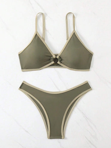 Micro Bikini Halter Swimsuit For Women 2025 Sexy Swimwear Brazilian Bikini Set Thong Biquini Swim Suits Blue Beachwear Female