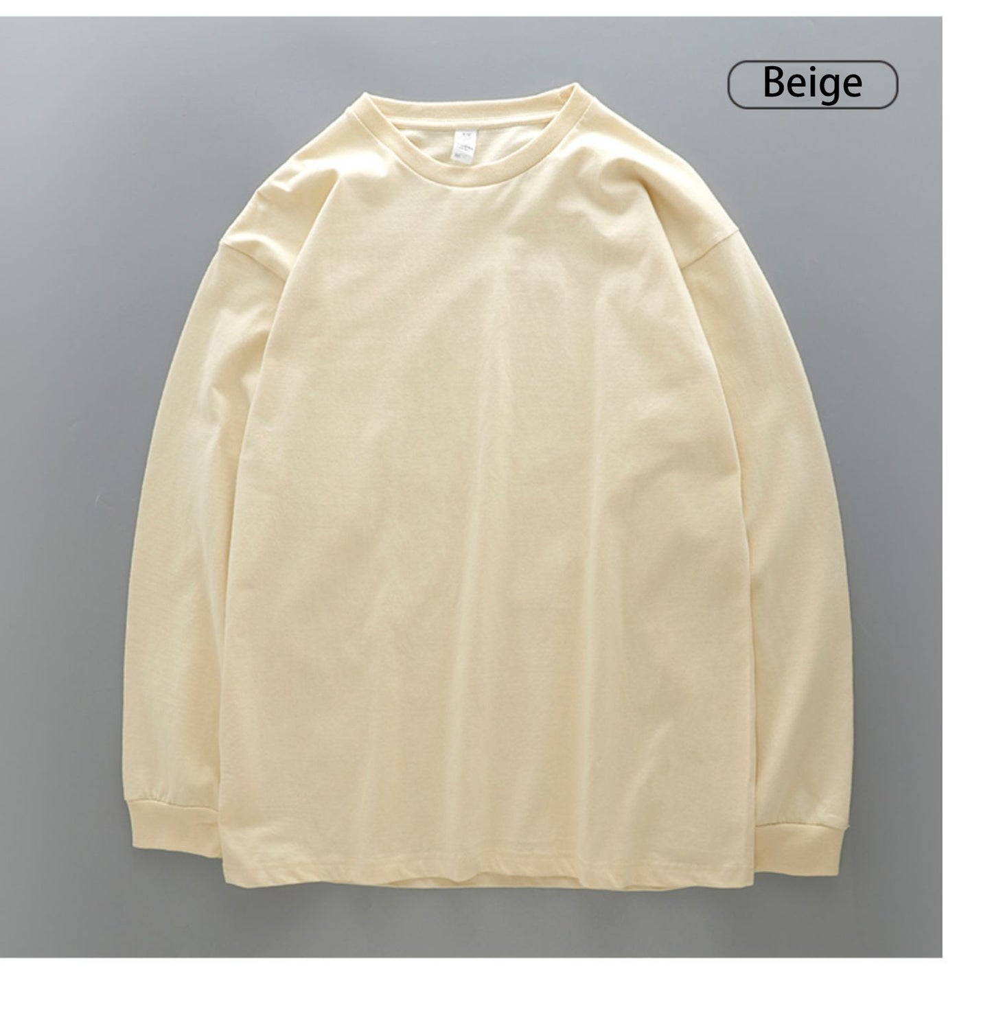 Dukeen 280g Heavyweight Long-Sleeved T-Shirt for Men 100% Cotton Shirts Oversized Solid Color Tops Plain Tees Men's Clothing