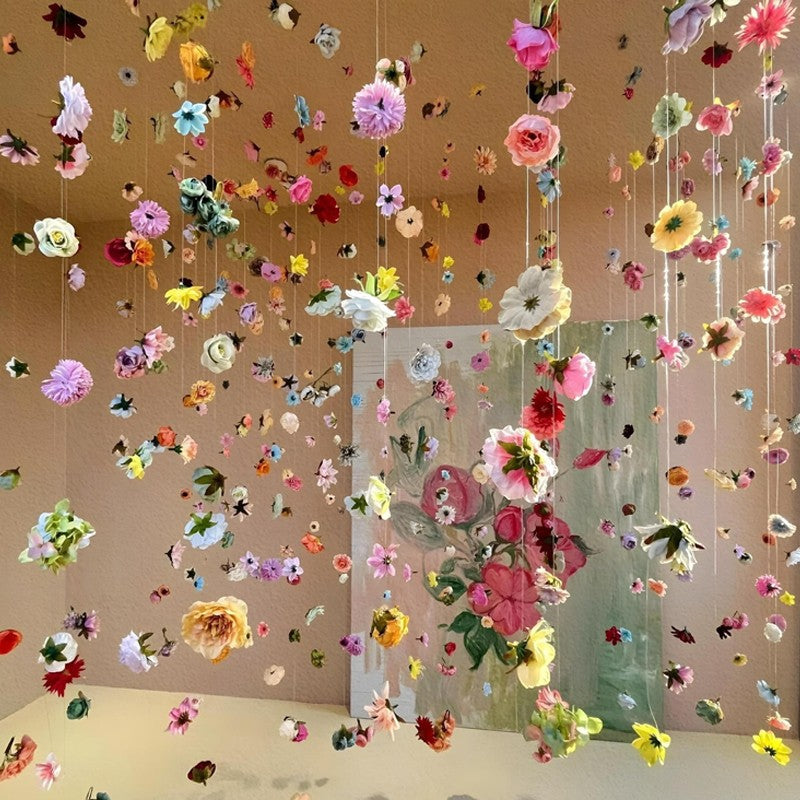 20Pcs Artificial Floating flower Curtain Wedding Couple Photo  Decorations DIY Floral Design Craft Supplies Home Party Decor