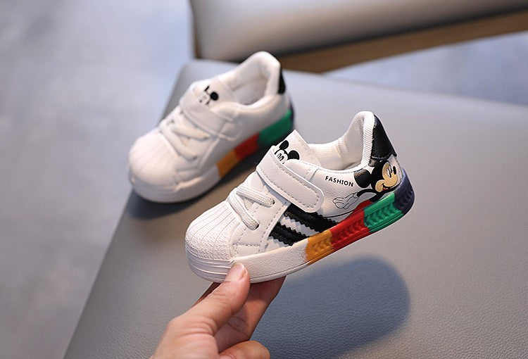 Spring And Autumn Boys And Girls Baby Walking Shoes Soft Sole Board Shoes Children's Single Shoes Anti Slip And Breathable Sneak