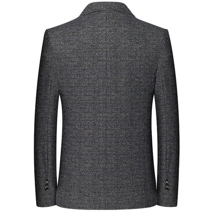 Men's Retro Plaid Suit 2025 High Quality Spring Autumn Leisure Fashion Handsome Business Ironing Top Coat