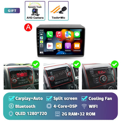 Android 15 Car Radio For Fiat Ducato Peugeot Boxer Citroen Jumper 2006 -2022 Wireless Carplay multimedia Android Auto 4G