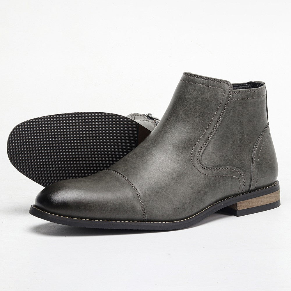 Botas Masculinas Confortáveis Moda 2025 Botas de Couro de Marca