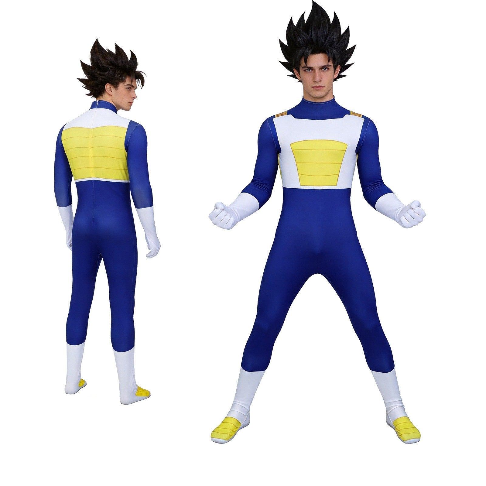 Halloween Vegeta Cos Jumpsuit Game Character Cosplay Bodysuit Halloween Party Costume Adult Fancy Dress Outfit Cosplay Uniform