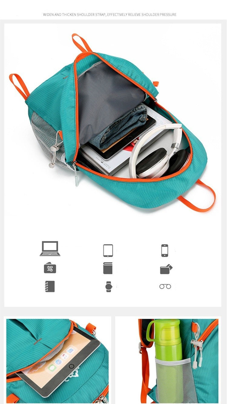 Mochila de Caminhada Unissex Ultraleve Dobrável Masculina e Feminina para Viagem ao Ar Livre Ciclismo Nylon