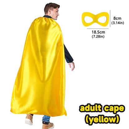 Halloween Solid Color Cloak Men Dress Up Party Mask Adult Mask Ball Women Cloak Performance Prop Cosplay Funny Superhero Capes