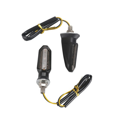 BLALION 2PCS Motorcycle Turn Signal LED Headlight Amber Flashing Light Blinker 12V 3 LED Waterproof Tail Light for ATV UTV Scoot