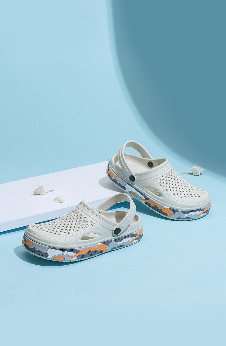 New Men's Sandals Driver Shoes EVA Light Slippers Unisex Colorful Camouflage Decoration Summer Beach Shoes Zapatos Hombre