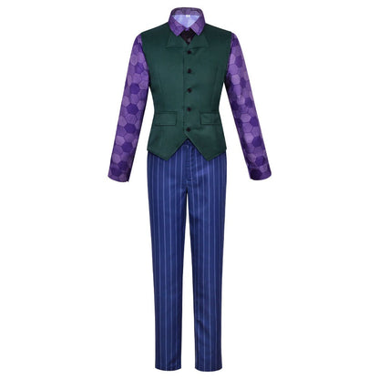 Men Clown Cosplay Costume Clown full set Coat Shirt Vest wig Tie Suit Outfits for Male Halloween Costumes