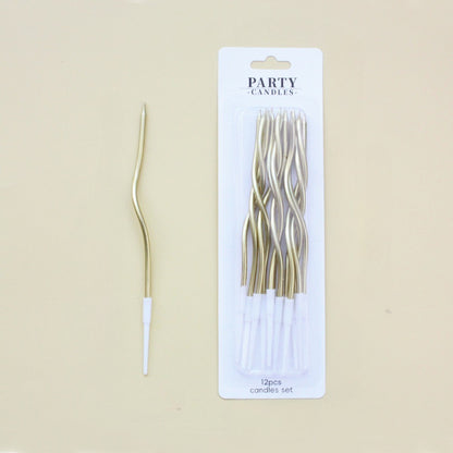 6/12/48pcs Birthday Candles Spiral Cake Candles  Long Thin Cake Candles For Wedding Party And Cake Decoration
