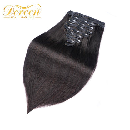 Doreen 160G 200G 240G Série Volume Cabelo Humano Liso Remy Brasileiro Com Tic Tac Extensões de Cabelo Cabeça Inteira 10 Peças 40 a 60 Centímetros