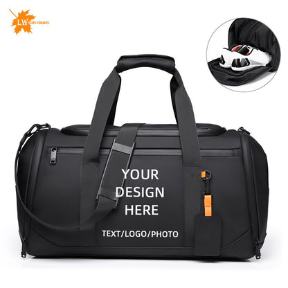 Customized High-end Men's Gym Bag Logo Fitness Bag Sports Bag Dry And Wet Travel Handbag Business Handbag Printed Name