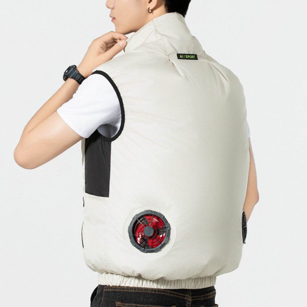 Fan vest Electric Cool Vest Cooling Fan Vest Air-conditioned Clothes Hiking Cooling 13 Hours High Temperature Work Fishing Vest
