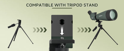 Svbony 25-75x100mm SV28A Lunetas de Observação Anguladas com Tripé e Adaptador de Telefone Telescópio FMC para Observação de Pássaros Observação Diária