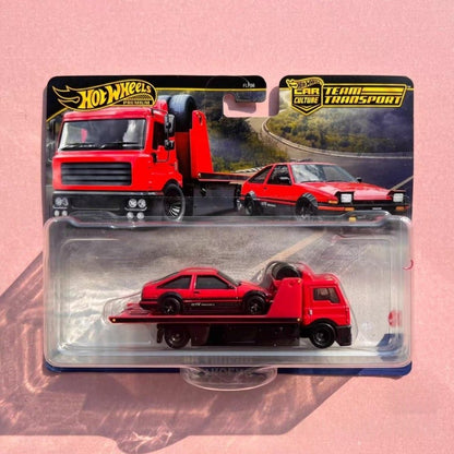 Genuine Hot Wheels Car Culture 2025 Team Transport Fleet Series Car Model 1/64 Flf56 Ferrari 250 Toyota Ae86 Alloy Model Gifts