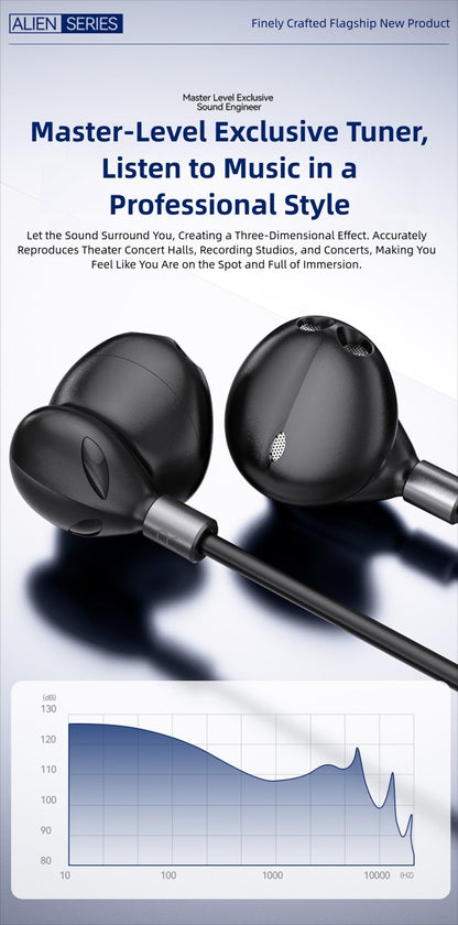 Fone de Ouvido com Fio Tipo-C Para Samsung Galaxy S25 S24 S23 S22 21 Ultra Plus Fone de Ouvido Intra-auricular de 3,5MM HiFi Bass Estéreo para Jogos