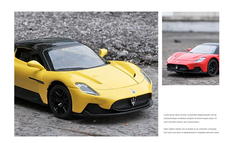 1:32 Maserati MC20 Coupé Liga Esporte Carro Fundido Miniatura Metal Carro Simulação Som e Luz Carro Brinquedo Para Meninos Velozes e Furiosos