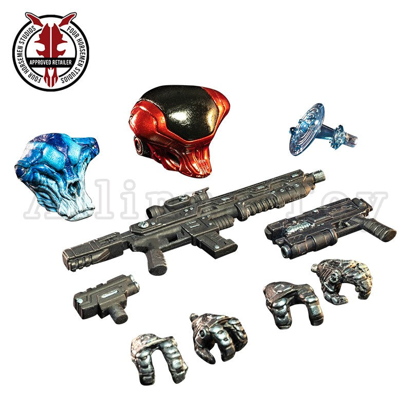 Four Horsemen Studio 1/12 6inch Boneco de Ação Cosmic Legions Outpost Zaxxius T.U.5.C.C. Piloto Red Jets Modelo de Anime