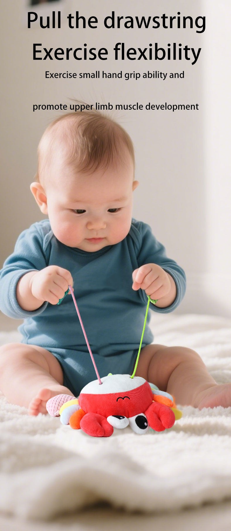 Brinquedo de volante para bebê, educação infantil, brinquedos de direção simulados, luz e música, educativos para bebês, reboque de berço, brinquedos suspensos