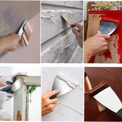 Espátula de Aço Inoxidável de 2/3/4/5 Polegadas Pá Raspadora Ferramentas de Pintura Ferramentas de Construção Limpeza Doméstica Industrial