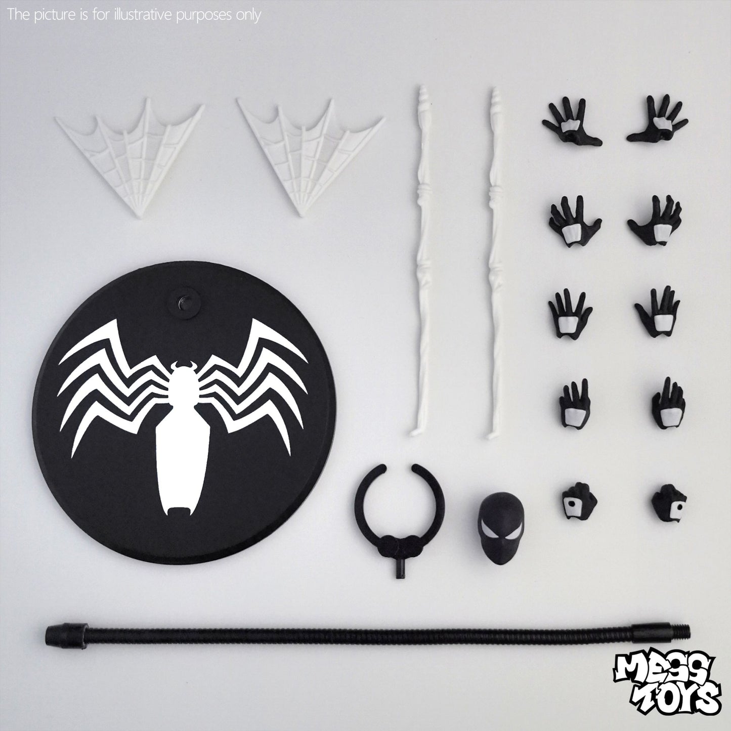 Boneco Articulado Homem-Aranha Mess Toys Preto Vizinho Simbionte Homem-Aranha Figuras Ct Toys Bonequinho Homem-Aranha Preto Vermelho Brinquedos Infantis