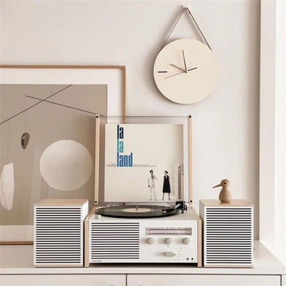 Korean style Wooden Wall Clock Minimalist Wood Silent Mute Clocks Bed Room Quartz Watch Furniture Hanging Ornaments Photo Prop