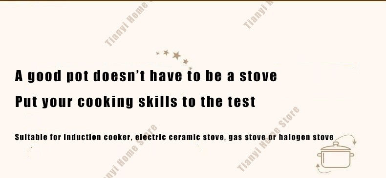 304 Stainless Steel Soup Pot Non-stick Frying Pan with lid Home Hot Pot Induction Cooker Gas Stove wok Food Supplement Milk Pot