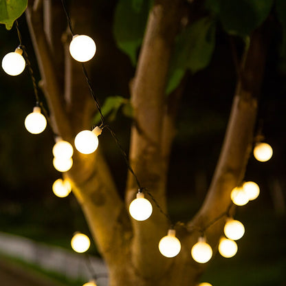 Solar String Lights Outdoor 200 LED Crystal Globe Lights Waterproof Solar Festoon Fairy Light for Garden Christmas Party Decor