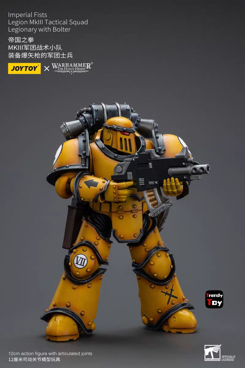?JOYTOY?Warhammer 40K Imperial Fists Mkll Legionários Táticos 4 Peças 1/18 Action Figure Brinquedo Colecionável