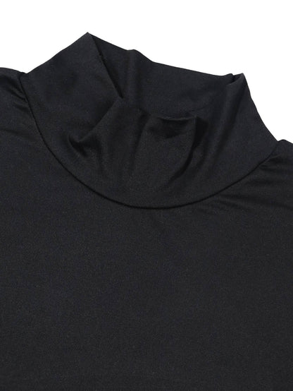 New Bottom Shirt Tees Tops Men Summer Casual Sports Workout Daily Plain High Neck Short Sleeve T-shirt Male Streetwear Clothes