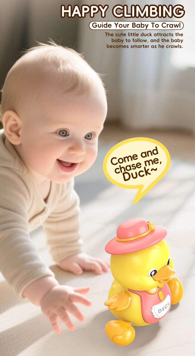 Brinquedos Musicais de Pato Rastejante para Bebês 3 Peças Pata Mãe Musical e Patinhos Brinquedo Interativo de Aprendizagem Precoce para Bebês Presente