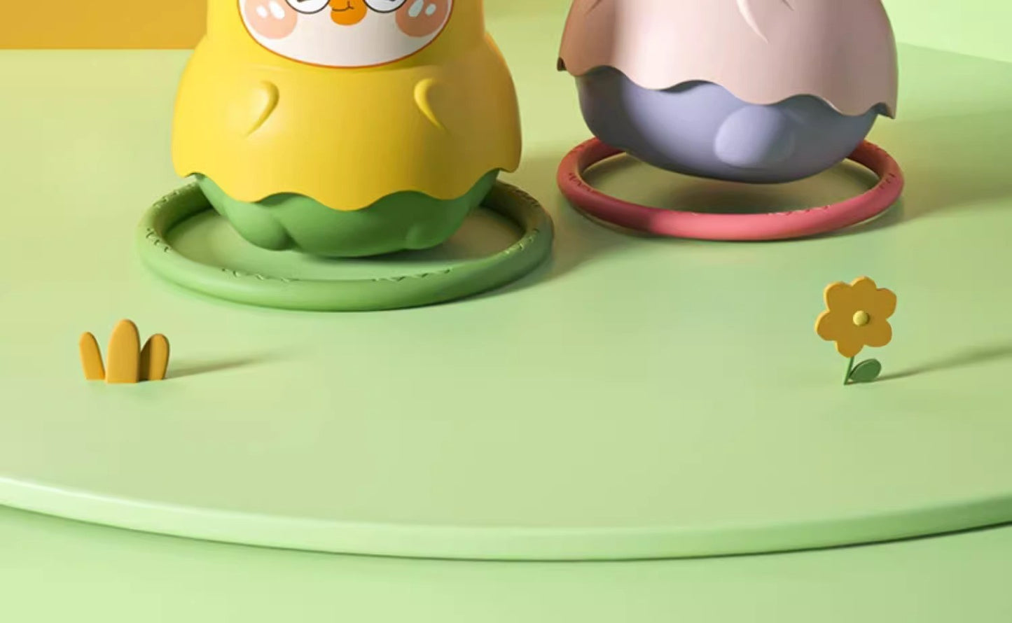 Stacking Toy Baby Russian Nesting Dolls Baby Teething Rings Infant Educational Stacking Cups Toy