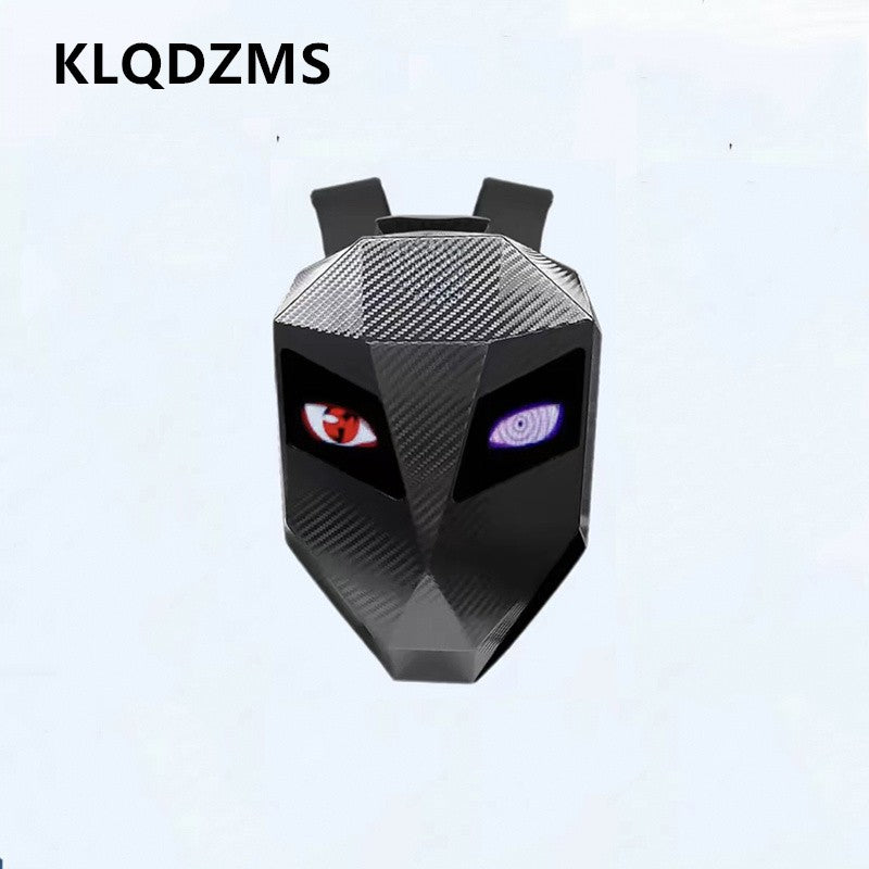 KLQDZMS Men's Backpack PC Laptop Shoulder Bag LED Light-emitting Cycling Schoolbag Expandable Waterproof Motorcycle Helmet Bag