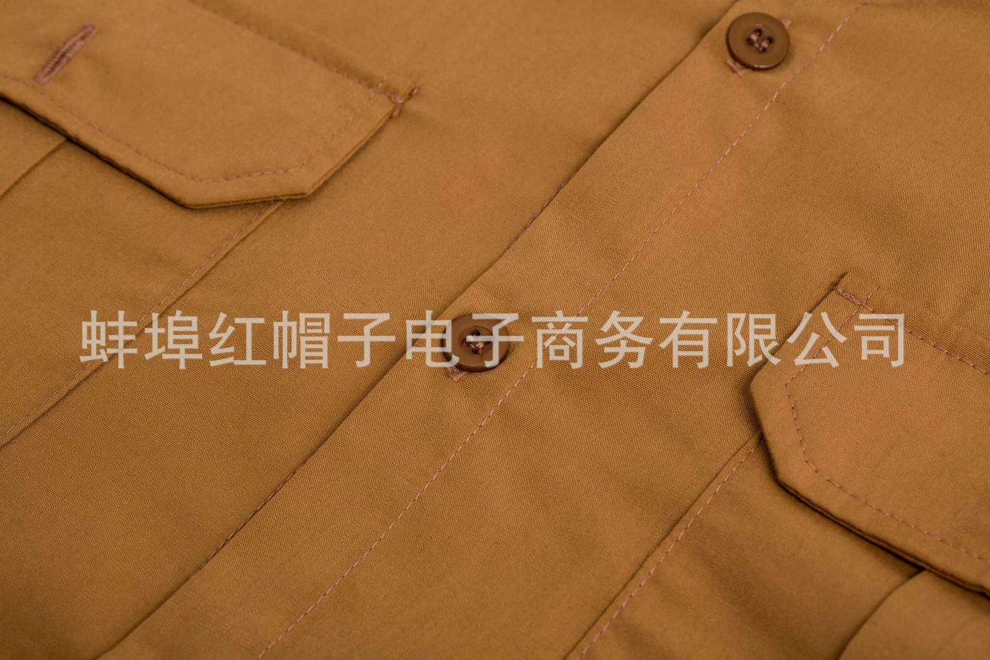 New 2025 Men's Summer Short Sleeve Solid Safari Shirt Loose Casual Cargo Shirt Double Pocket Lapel Button-up Men Work Shirt Tops