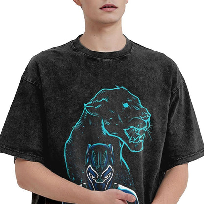 Men's Frgrt T Shirt Black Panther 100% Cotton Clothing Humorous Short Sleeve Crew Neck Tee Shirt 6XL T-Shirts