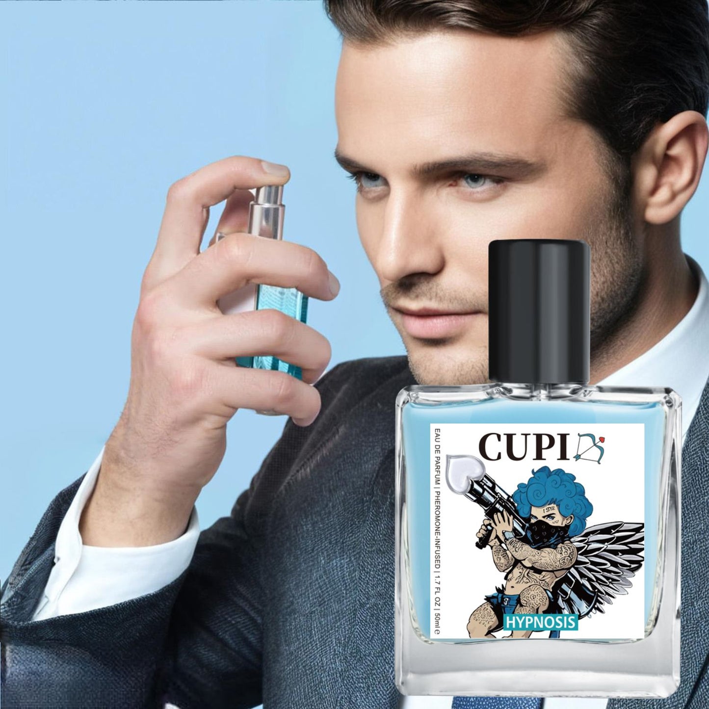 50ml Colônia Cupid Perfume Feromônio Colônia Masculina Longa Duração Aumenta a Intimidade Perfume Hombre de Alta Qualidade Atrai Mulheres