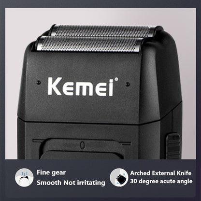 Kemei KM-1102 Rechargeable Cordless Shaver for Men Twin Blade Reciprocating Beard Razor Face Care Multifunction Strong Trimmer