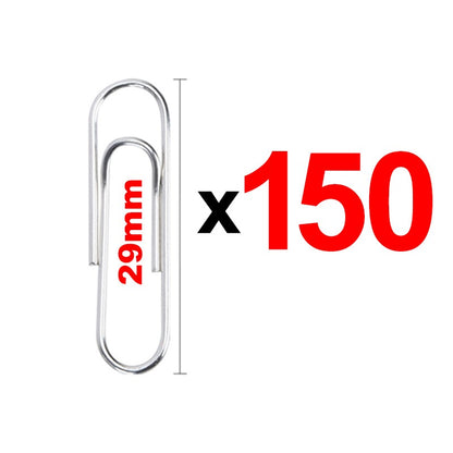 29mm Metal Silver Paperclip Stationery Binder Clip Bookmarks Paper Clips Organizers for Paper Documents Office School Supplies