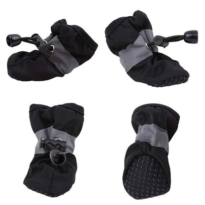 Novos 4 Peças Sapatos Para Cães Antiderrapantes Chuva Neve Botas Quentes e Grossas Para Pequenos Gatos Cães Filhotes Meias Botinhas Para Cães
